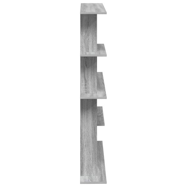 Единица за рафтове на стена Сиво 102 x 20 x 130 см