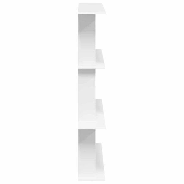 Единица за рафтове на стена Бяло 100 x 20 x 126 см
