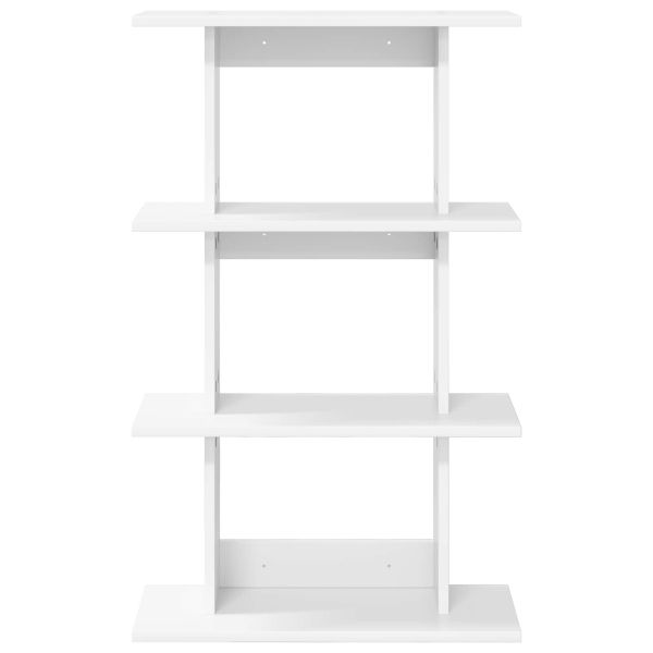 Стенен рафт Монтиране на стена Бяло 56 x 20 x 90 см