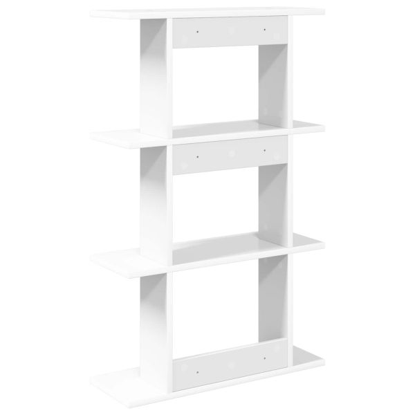 Стенен рафт Монтиране на стена Бяло 56 x 20 x 90 см