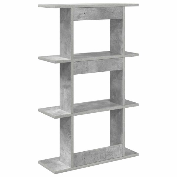 Стенен рафт Монтиране на стена Сиво 56 x 20 x 90 см