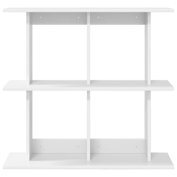 Стенен рафт Монтиране на стена Бяло 100 x 20 x 75 см