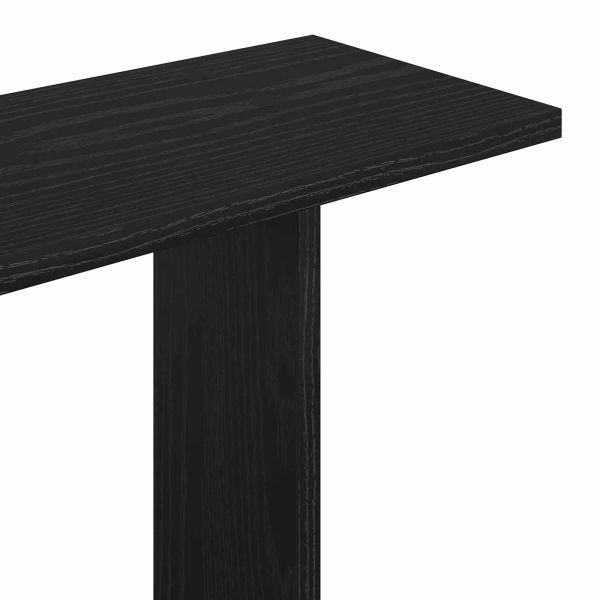 Стенен рафт Монтиране на стена Черно 100 x 20 x 75 см