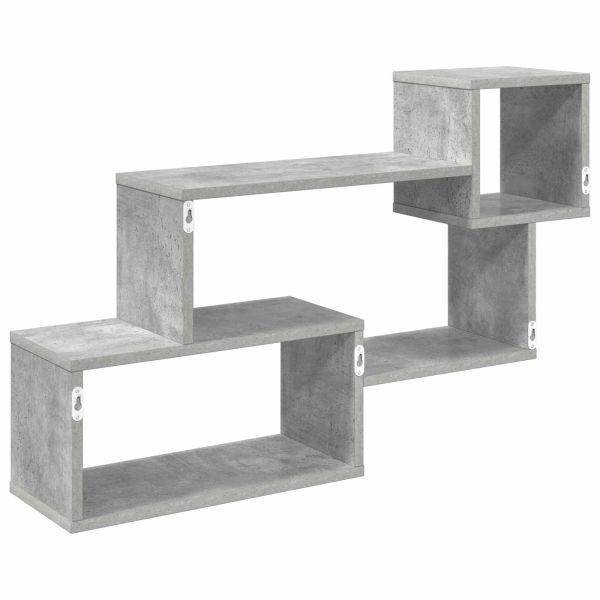 Плаващ рафт Монтиране на стена Сиво 87 x 20 x 55 см
