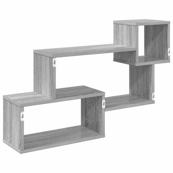 Плаващ рафт Монтиране на стена Сиво 87 x 20 x 55 см