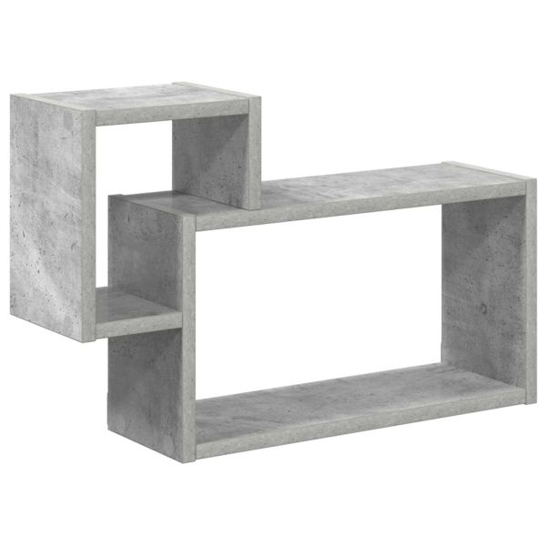 Стенен рафт Монтиране на стена Сиво 55 x 15 x 35 см