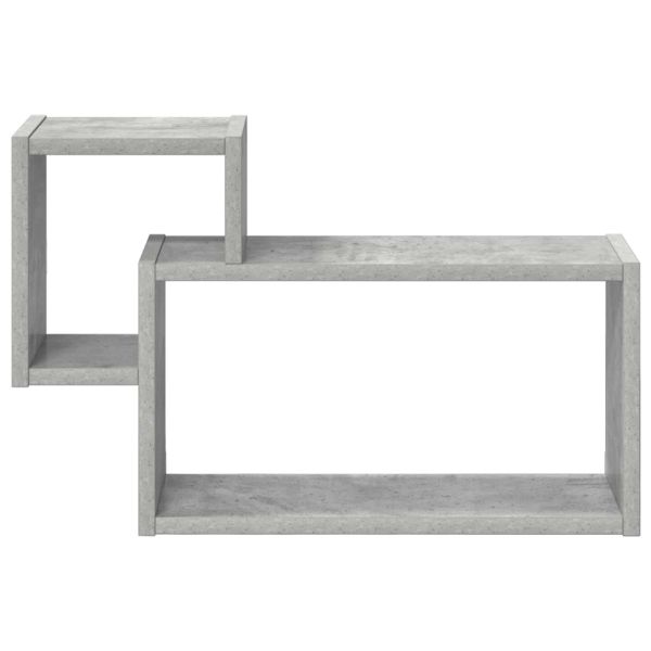 Стенен рафт Монтиране на стена Сиво 55 x 15 x 35 см