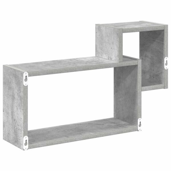 Стенен рафт Монтиране на стена Сиво 55 x 15 x 35 см