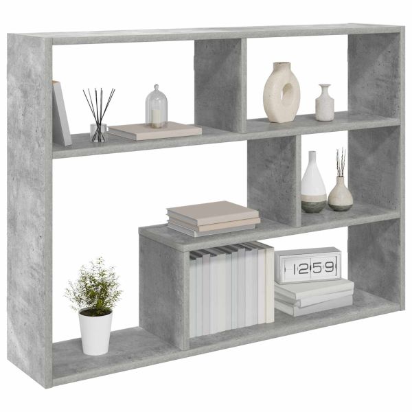 Стенен рафт Монтиране на стена Сиво 95 x 20 x 69,5 см