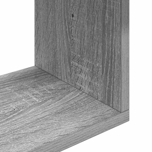 Стенен рафт Монтиране на стена Сиво 95 x 20 x 69,5 см