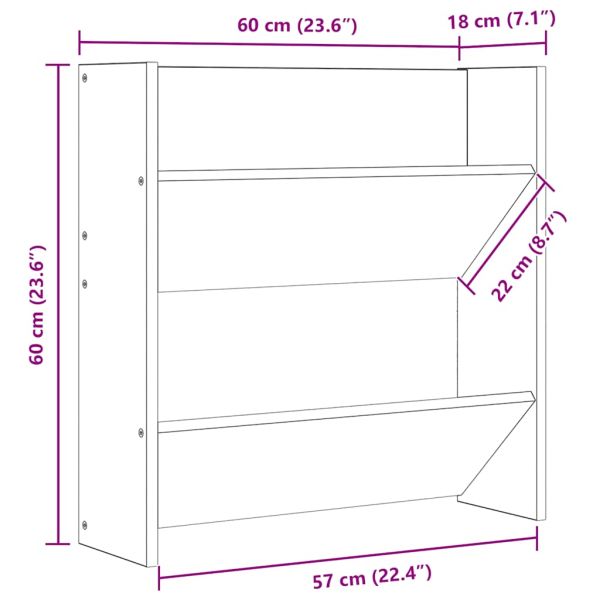 Шкафове за обувки 2 бр черен гланц 60x18x60 см инженерно дърво
