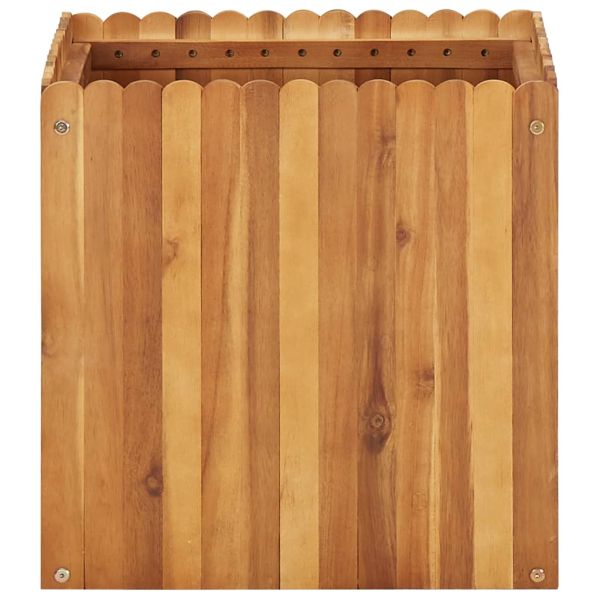 Градинска повдигната леха, 50x50x50 см, акациево дърво масив