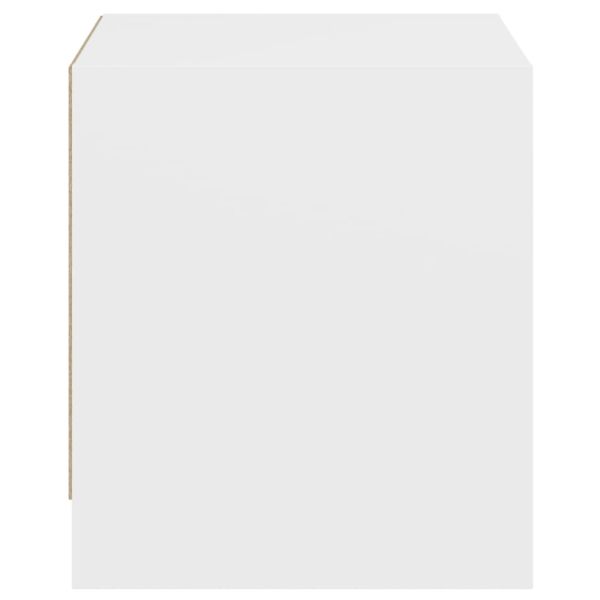 Нощно шкафче със стъклена врата бяло 35x37x42 см
