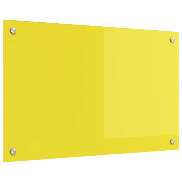 Кухненски гръб Жълто 80 x 50 cm закалено стъкло