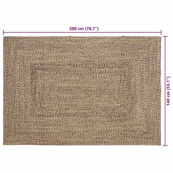Килими за помещение Естествено и черно 140 x 200 cm юта