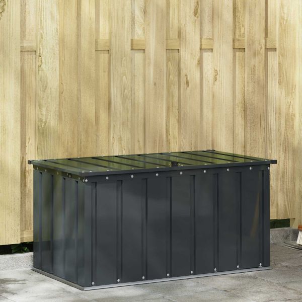 Кутия за съхранение в градината Черно 101 x 56,5 x 50 см