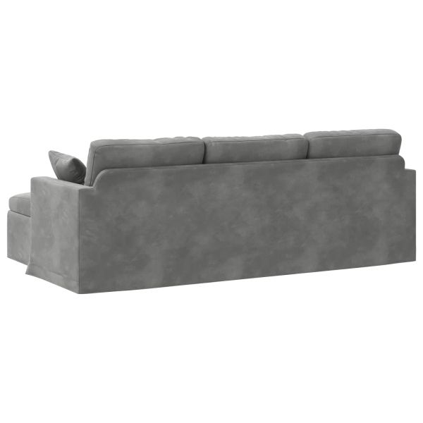 Диван Тъмен сив 228 x 134 x 80 см Кадифе