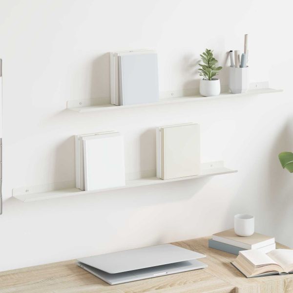Плаващ рафт 2 pcs Бял 80 x 9 x 2,5 см Стомана