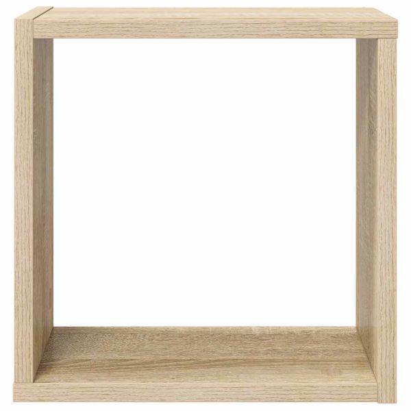 Стенни кубични рафтове, 6 бр, дъб сонома, 30x15x30 см