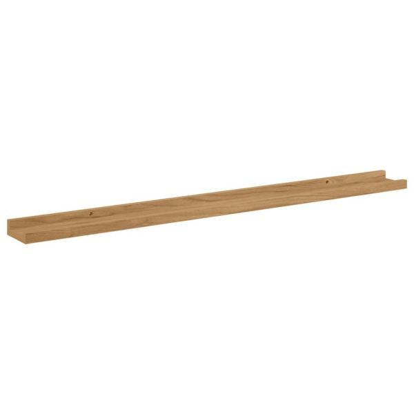 Стенен рафт с рафт 2 pcs Кафяво 100 x 9 x 3 cm Инженерно дърво