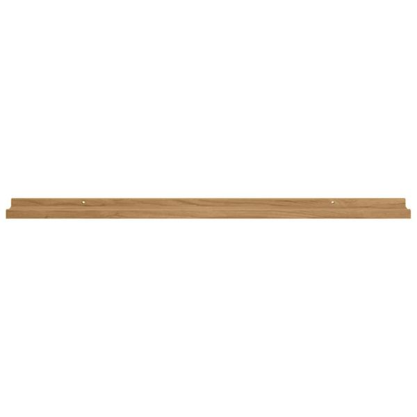 Стенен рафт с рафт 2 pcs Кафяво 100 x 9 x 3 cm Инженерно дърво