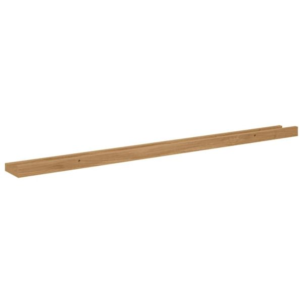 Стенен рафт с рафт 2 pcs Кафяво 100 x 9 x 3 cm Инженерно дърво