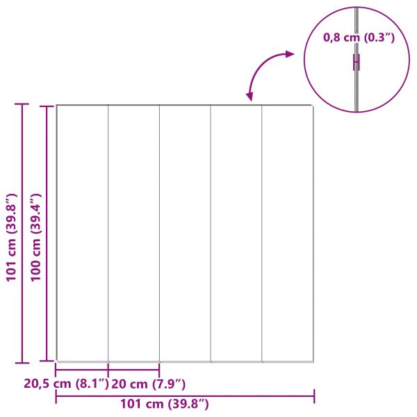 Ламинатно Плочно 5 pcs Пясъчно бежово 101 x 20 x 0,8 см
