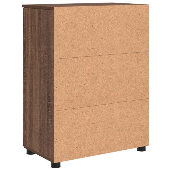 Шкаф за баня Кафяв дъб 60 x 35 x 80 см Инженерно дърво & Метал