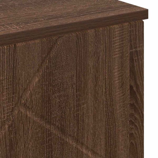 Шкаф за баня Кафяв дъб 60 x 35 x 80 см Инженерно дърво & Метал