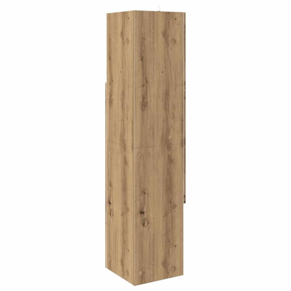 Ъглов шкаф Дъб 32x32x140см Инженерно дърво
