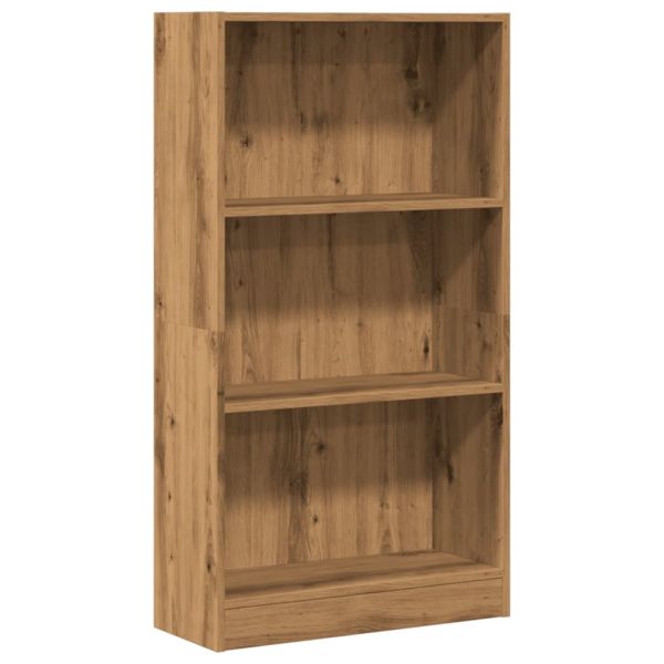 Библиотека, дъб артизан, 60x24x109 см, инженерно дърво