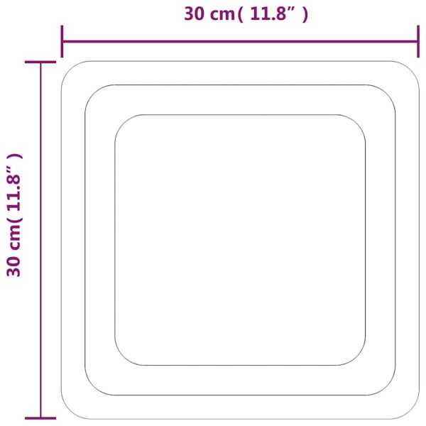 LED огледало за баня, 30x30 см