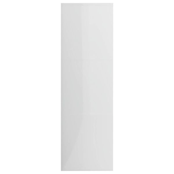 Шкаф библиотека, бял гланц, 98x30x98 см, инженерно дърво