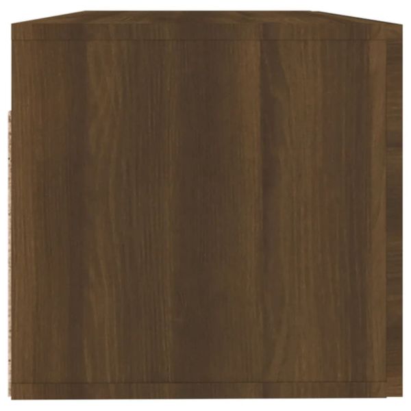 Стенен шкаф, кафяв дъб, 100x36,5x35 см, инженерно дърво