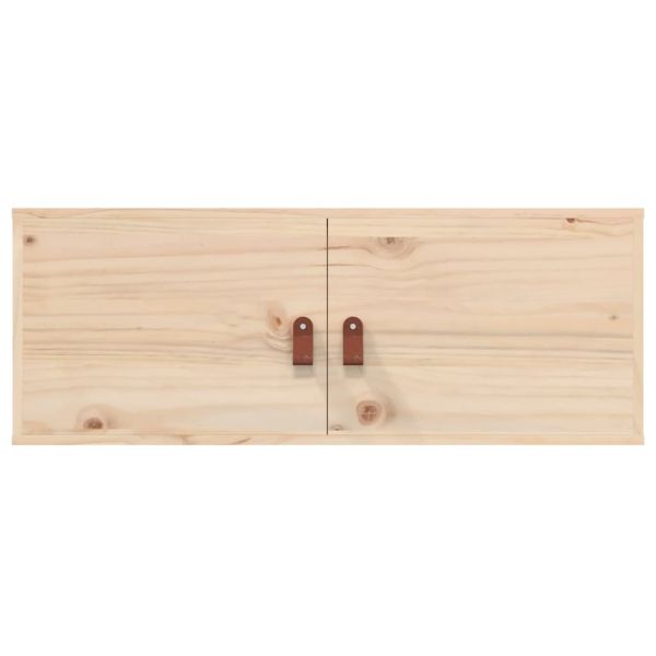 Стенни шкафове, 2 бр, 80x30x30 см, бор масив