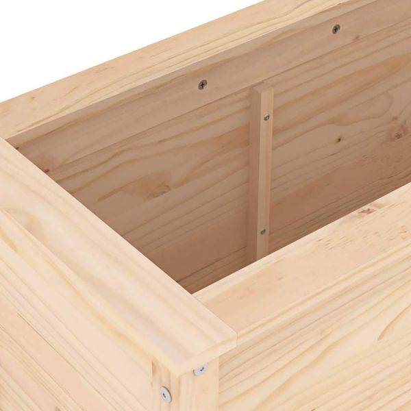 Градинско повдигнато легло, 119,5x40x78 см, бор масив