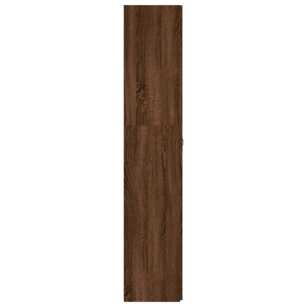 Шкаф за обувки, кафяв дъб, 80x35,5x180 см, инженерно дърво