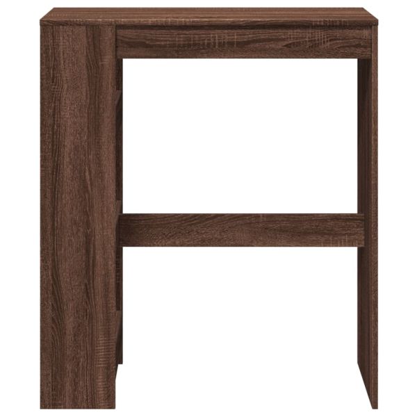 Бар маса с рафтове, кафяв дъб, 90x40x103,5 см, инженерно дърво