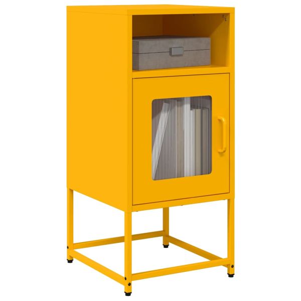 Нощно шкафче Горчица Жълто 36x39x78cm Студено валцувана стомана
