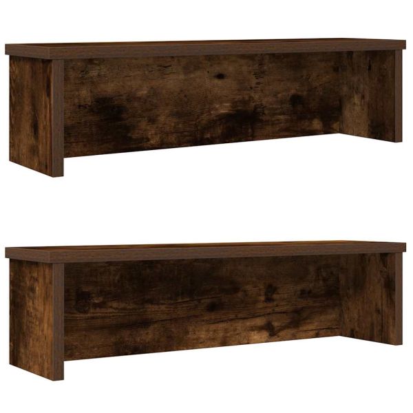 Кухненски стелажи, подреждащи се 2 бр. опушен дъб 60x15x16 см