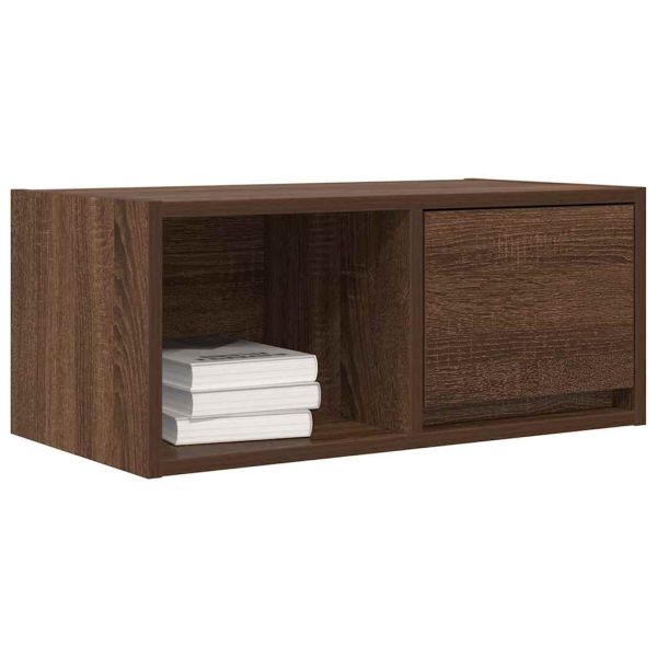 ТВ шкафове 2 бр Кафяв дъб 60x31x25,5 см инженерно дърво