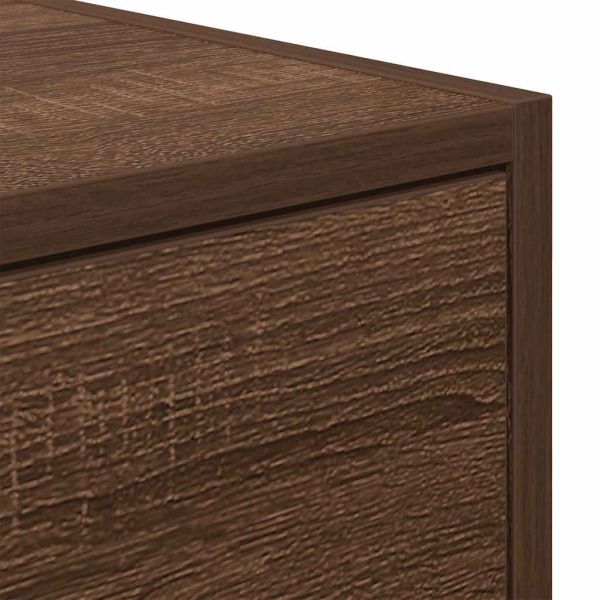 ТВ шкафове 2 бр Кафяв дъб 60x31x25,5 см инженерно дърво