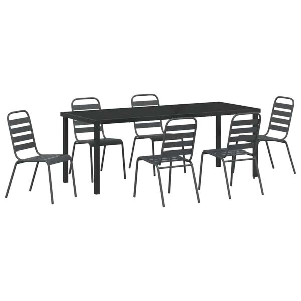Комплект за хранене в градината 7 pcs Антрацит