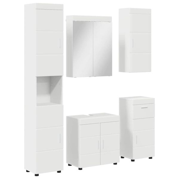 Комплект мебели за баня TULUM 5 pcs Бяло 60 x 34 x 63 см