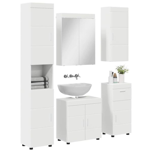 Комплект мебели за баня TULUM 5 pcs Бяло 60 x 34 x 63 см