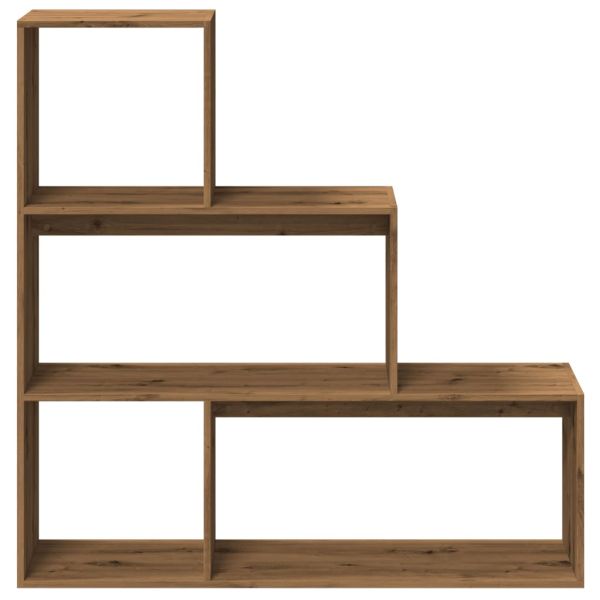 Разделител за стая / библиотека 3 нива дъб артизан 123x29x123см