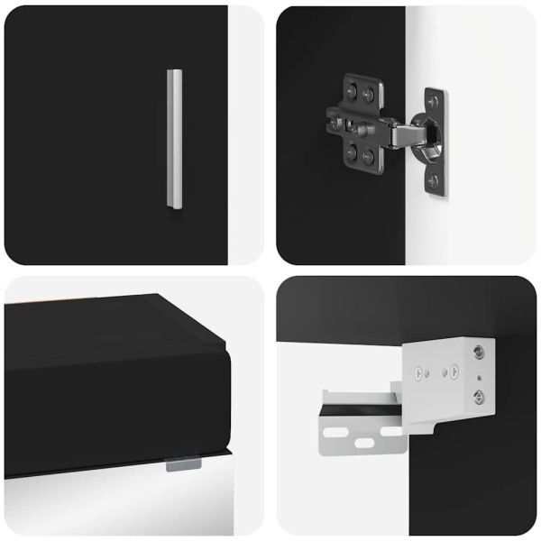 Комплект мебели за баня TULUM 3 pcs Черно 60 x 34 x 63 см