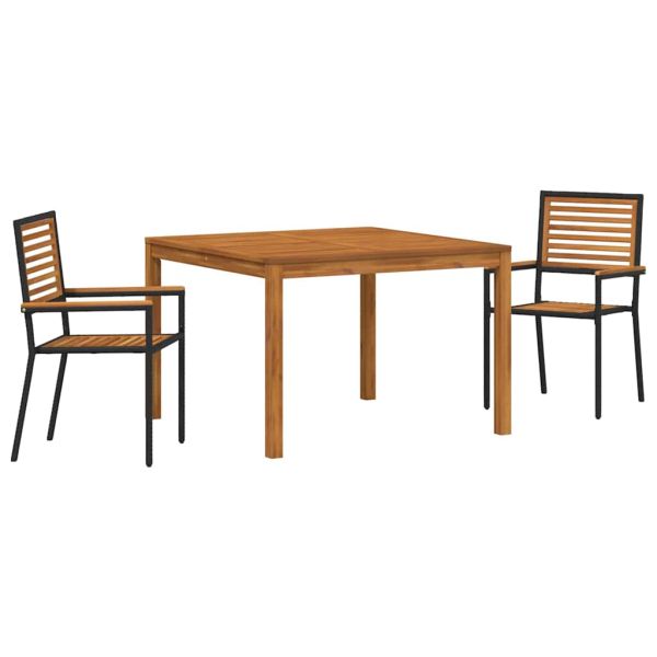 Комплект за хранене в градината 3 pcs Черно