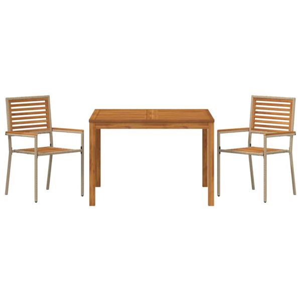 Комплект за хранене в градината 3 pcs Бежово