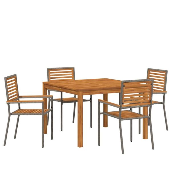 Комплект за хранене в градината 5 pcs Сив